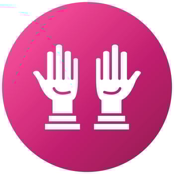 Cleaning Gloves Icon Style vector
