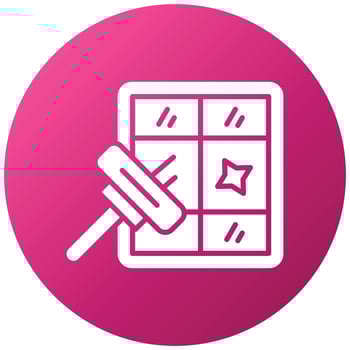 Cleaning Window Icon Style vector