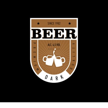 one label for beer bottle vector