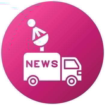 News Van Icon Style vector