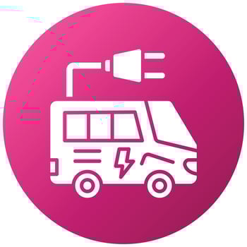 Electric Bus Icon Style vector