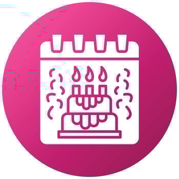 Birthday Date Icon Style vector