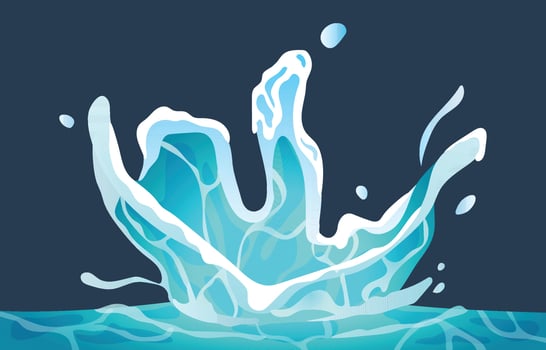 Fresh Water Splash Background vector