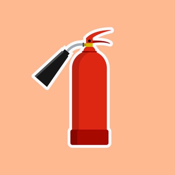 Flame extinguisher icon. Flat illustration of flame extinguisher vector icon for web design