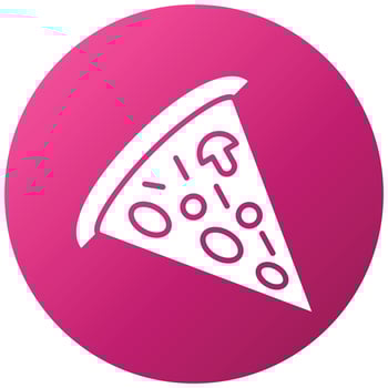 Pizza Slice Icon Style vector
