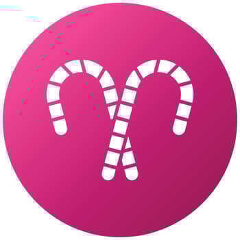 Candy Cane Icon Style vector