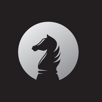 Chess knight role logo vector, Chess piece vector icons