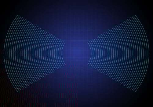 Sound waves oscillating dark light vector