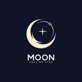 Moon logo vector icon design template