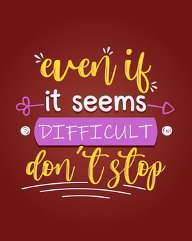 Inspirational colorful lettering poster. Perfect for print or web. vector