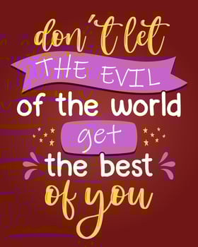 Motivational colorful lettering poster. Perfect for print or web. vector