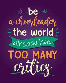 Encouraging colorful lettering poster. Perfect for print or web. vector