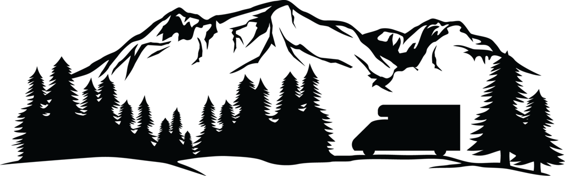 Landscape - camping in mountains with truck camper png