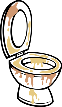 Dirty toilet bowl png illustration