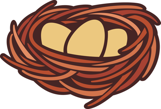 Eggs and nest png illustration