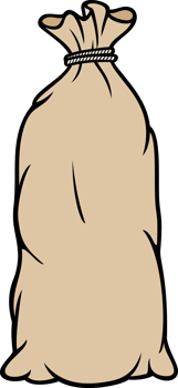 Burlap sack bag png illustration