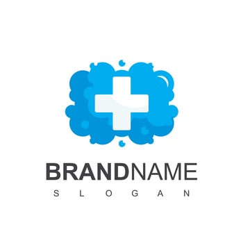 Health Care, Hospital Logo With Cross Symbol vector