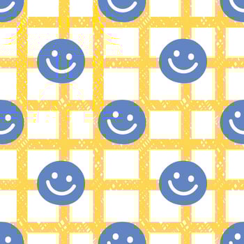 Seamless wallpaper with smiley faces. Decorate pillows, curtains, bottles, bedding, blankets, walls, wrapping paper or fabric patterns. Hand drawn vector. vector