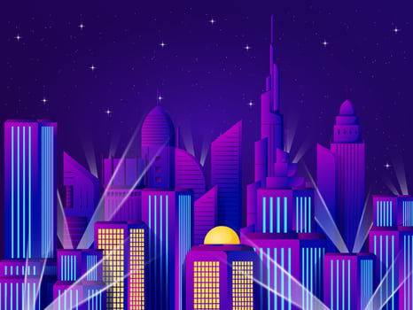Skyscraper Cityscape Background vector