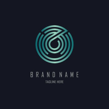 modern monogram logo template design for brand or company and other vector