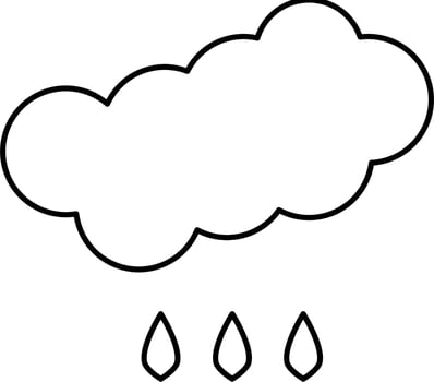 Cloud icon, white background simple icon vector
