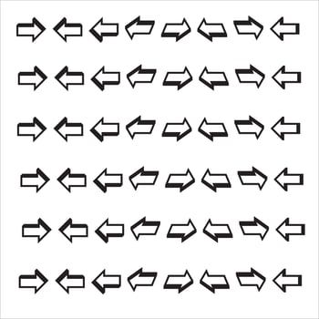 multidirectional arrow sign vector