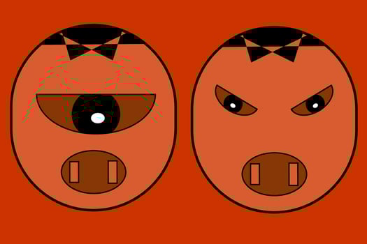 Alien Iluminate Head in Cartoon Style. Suitable to use as children mask and fit to place on t-shirt design, mug and other merchandise when at event. vector