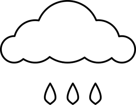 Cloud icon, white background simple icon vector