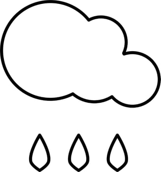 Cloud icon, white background simple icon vector