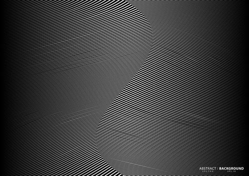 Abstract warped Diagonal Striped Background. Vector curved twisted slanting, waved lines pattern. Brand new style for your business design