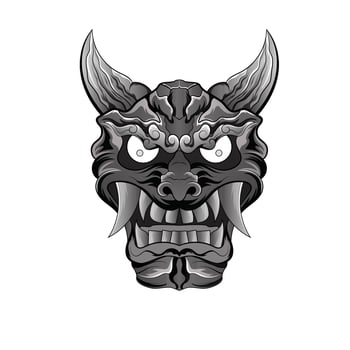 Satan demon head devil illustration vector