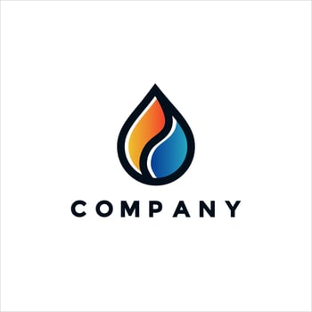 Modern hot and cool logo illustration design vector
