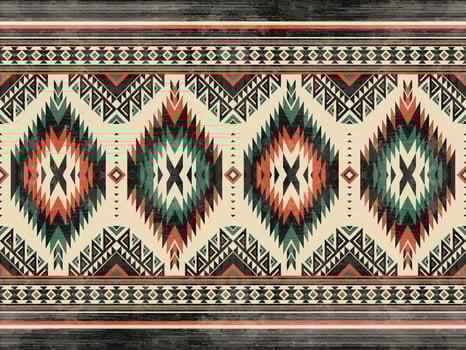 Native american indian ornament pattern geometric ethnic textile texture tribal aztec pattern navajo mexican fabric seamless Vector decoration fashion