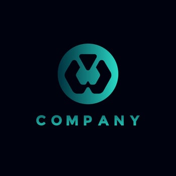Modern letter W tech logo illustration design vector