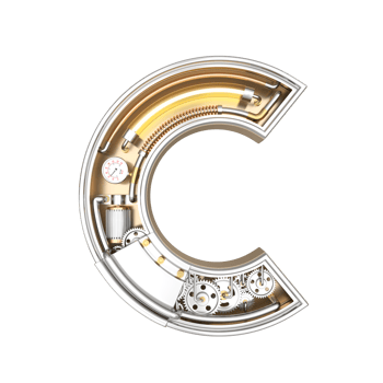 Mechanical style font png