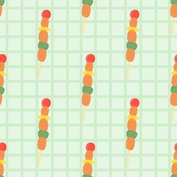 Seamless background with BBQ. Welcome summer. Patterns for decoration. vector