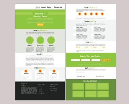 website template design vector