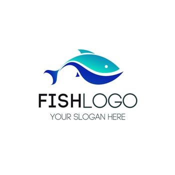 Fish logo vector for seafood, restaurant food