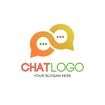 Chat logotype gradient style vector