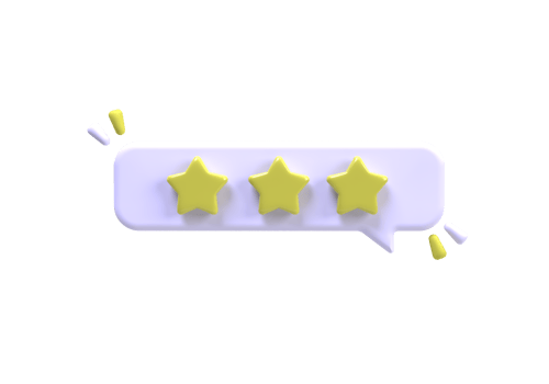Glossy yellow stars rating feedback concept illustration for business idea concept background png