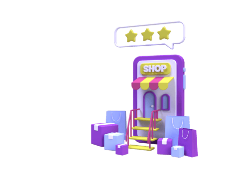 Online store with smartphone shop concept illustration for business idea concept background png
