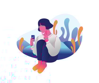 People take selfie flat design illustration vector
