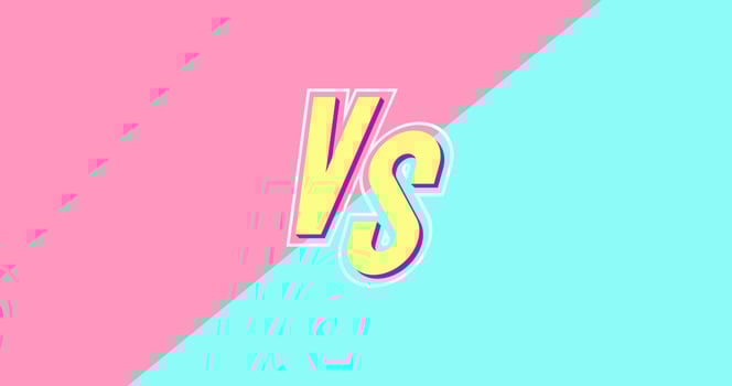 Vector versus banner with vs sign