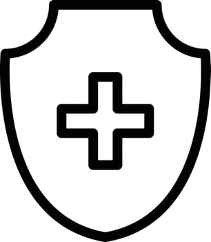 medical shield vector illustration on a background.Premium quality symbols.vector icons for concept and graphic design.