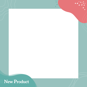 Social media post frame with Memphis style png
