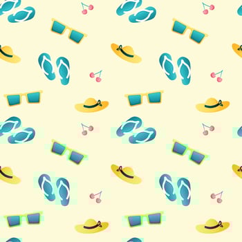 Summer seamless pattern. Repeat pattern. vector