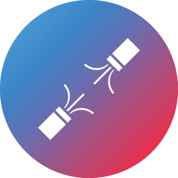 Connecting Wires Glyph Circle Gradient Background Icon vector