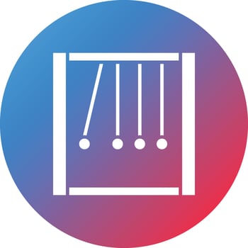 Pendulum Glyph Circle Gradient Background Icon vector