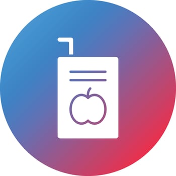 Juice Glyph Circle Gradient Background Icon vector