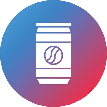 Cola Glyph Circle Gradient Background Icon vector
